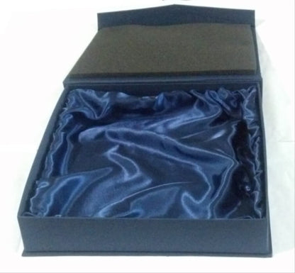 Decorative Silver Presentation Plate with Gold Ribbon Engraved - Personalized Engraved Gifts