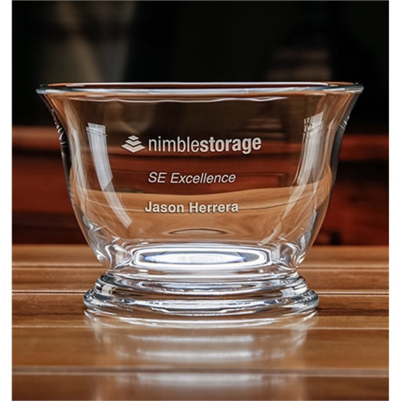 Revere Style Engraved Crystal Bowl ~ Philia - Personalized Engraved Gifts