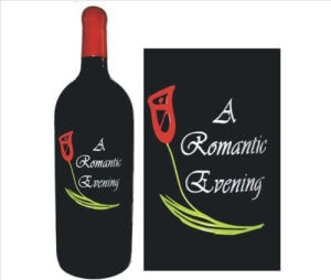 Engraved Wine Bottles - Single Red Rose Alex - Personalized Engraved Gifts