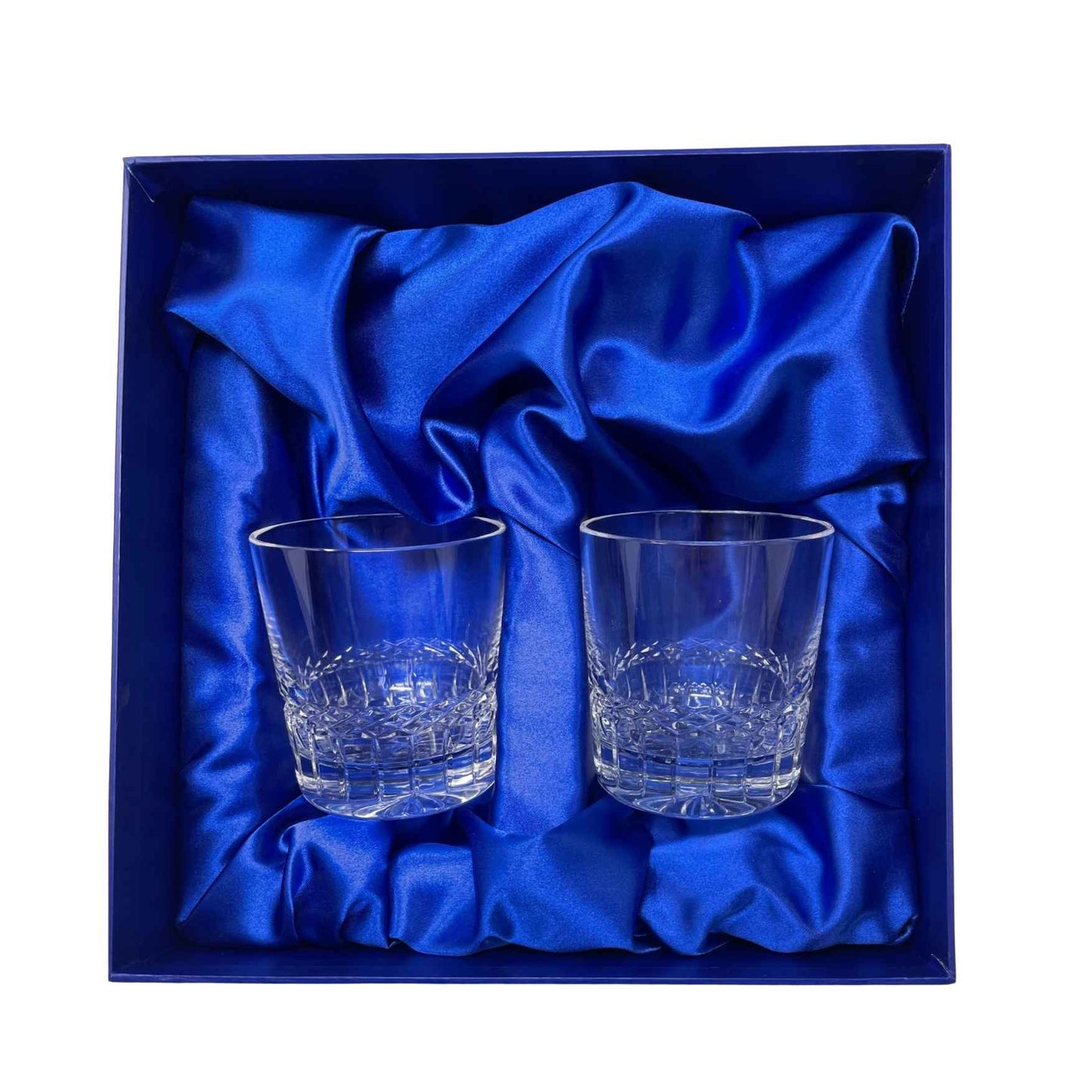 Set of 2 cut crystal singular glasses