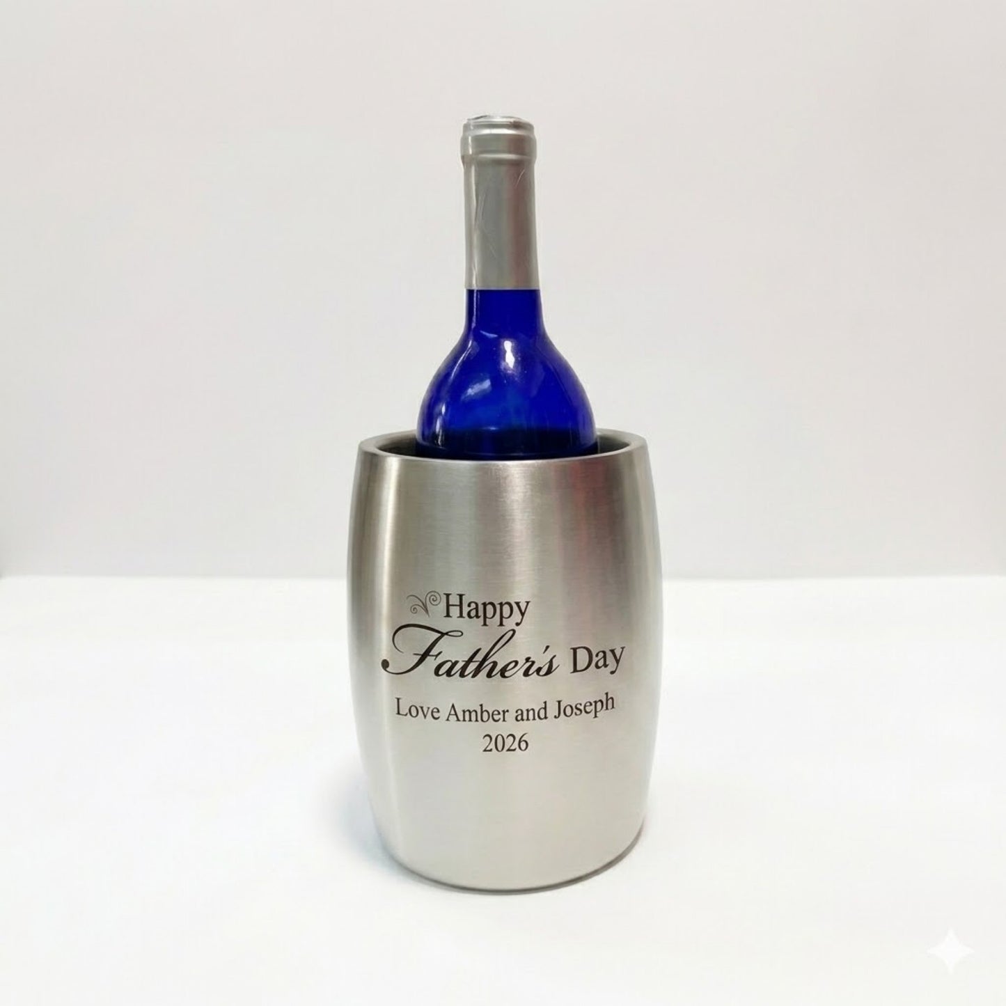 Seau à vin personnalisé gravé en diagonale Elsa
