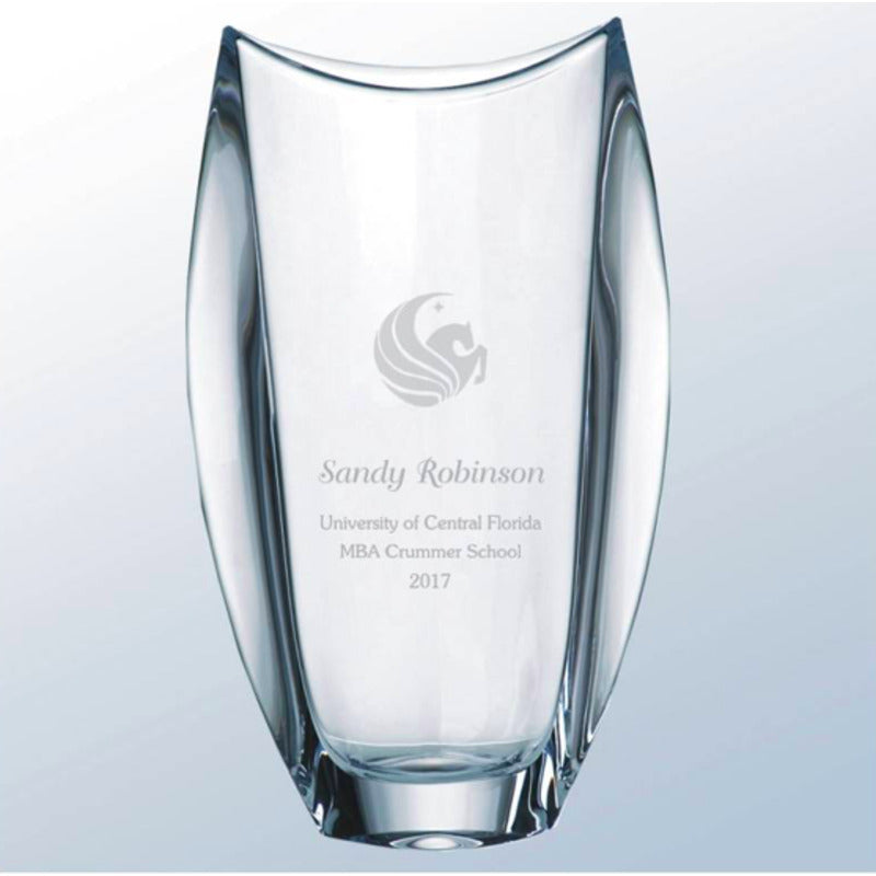 Crystal Vase with Elegant Arched Sides ~ Stately - Personalized Engraved Gifts