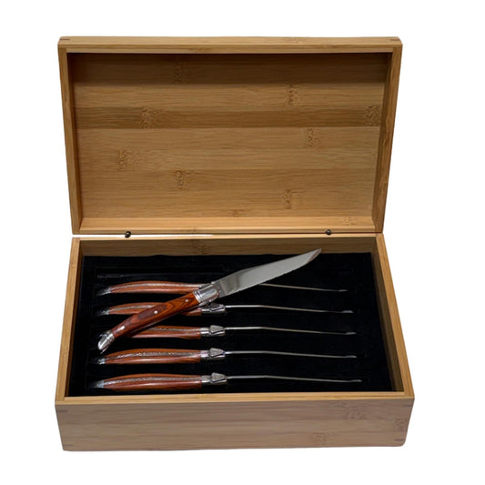 Wooden Handle Steak Knife Set