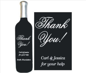 Engraved Wine Bottles - Thank You 1 - Personalized Engraved Gifts