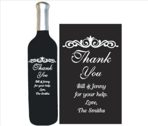 Engraved Wine Bottles - Thank You 4 - Personalized Engraved Gifts