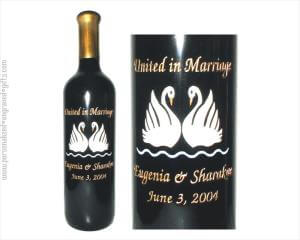 Wedding Swans Customized for the Happy Couple - Personalized Engraved Gifts