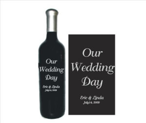 Personalized Wine Bottle Wedding Day - Personalized Engraved Gifts