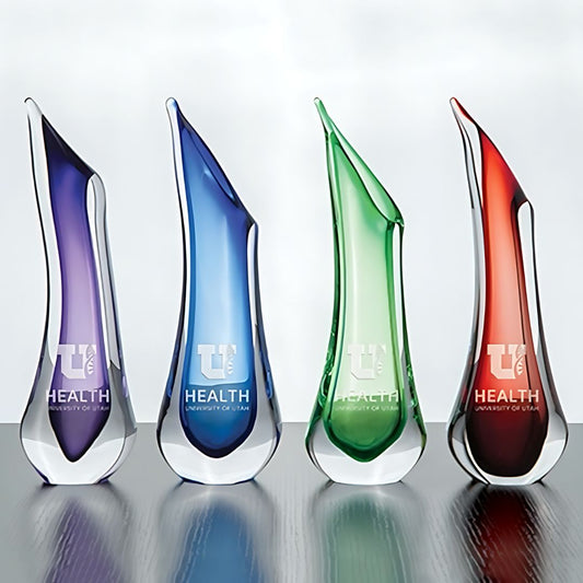 Colorful Contemporary Artistic Glass Bud Vases ~ Edison - Personalized Engraved Gifts