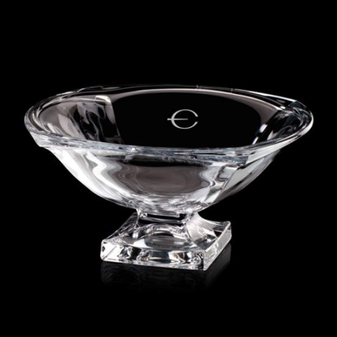 Crystal Pedestal Bowl Custom Engraved ~ Legacy - Personalized Engraved Gifts