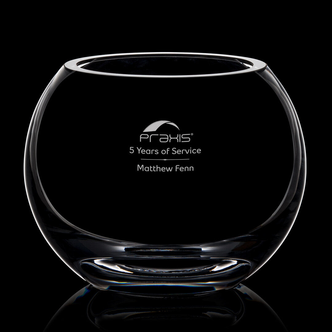 Custom Engraved Glass Rose Bowl ~ Amesbury - Personalized Engraved Gifts