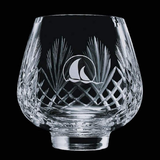 Personalized Decorative Edge Footed Crystal Bowl ~ Hermes - Personalized Engraved Gifts