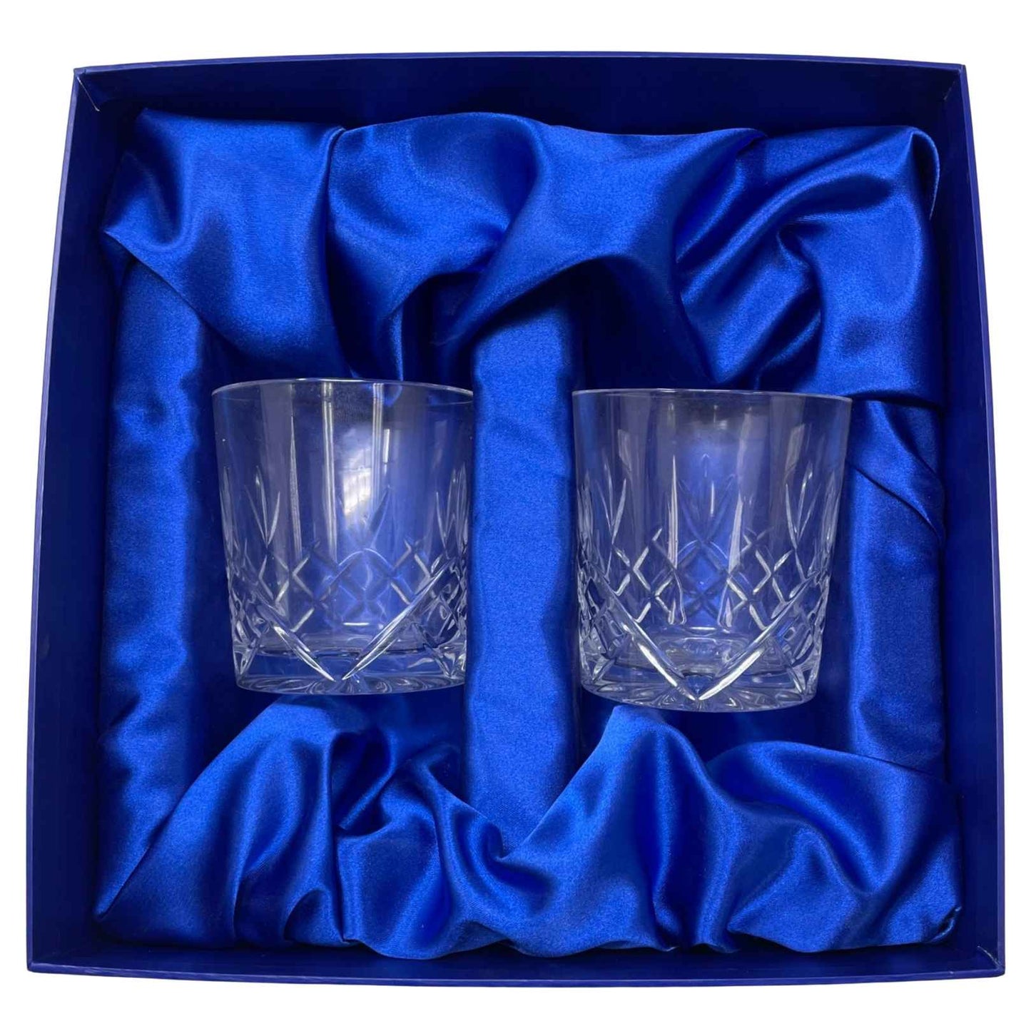 Personalized Cut Crystal DOF Whiskey Glasses (set of 2) ~ Danube