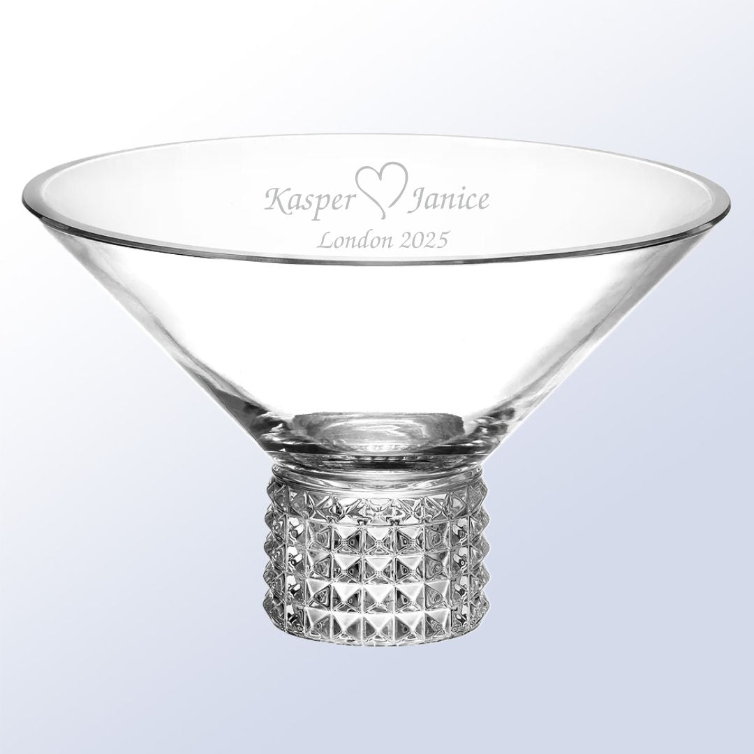 Personalized Engraved Lead Crystal Bowl ~ Raleigh - Personalized Engraved Gifts