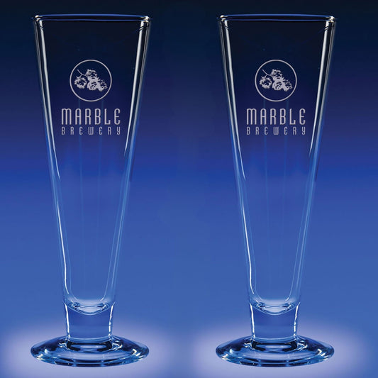 personalized beer goblet glasses set of 2