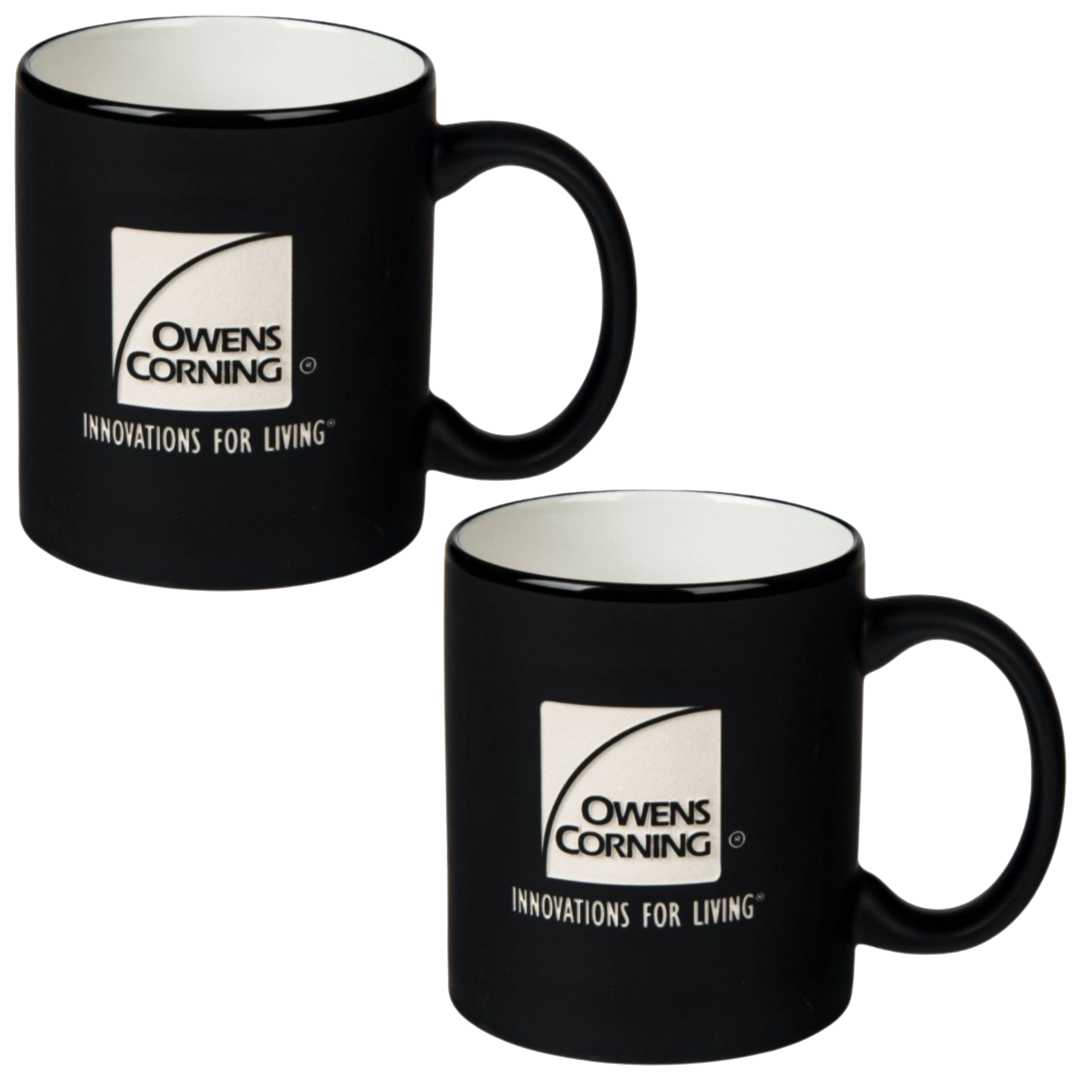 11 oz Two-Tone Ceramic Coffee Mugs Set of 2 ~ Java - Personalized Engraved Gifts