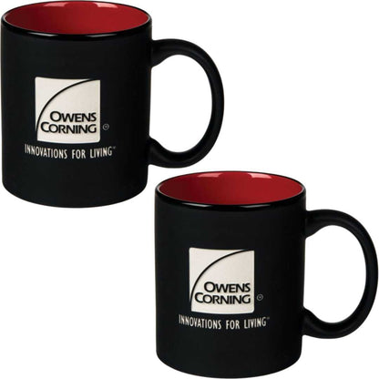 11 oz Two-Tone Ceramic Coffee Mugs Set of 2 ~ Java - Personalized Engraved Gifts