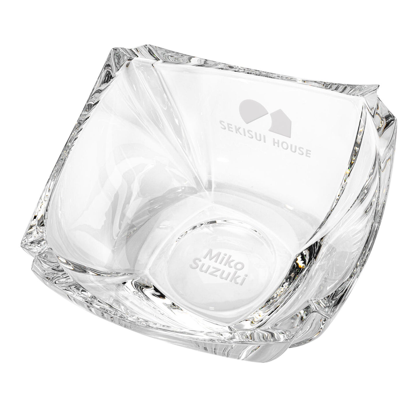 Cuenco cuadrado de cristal personalizado ~ Contour