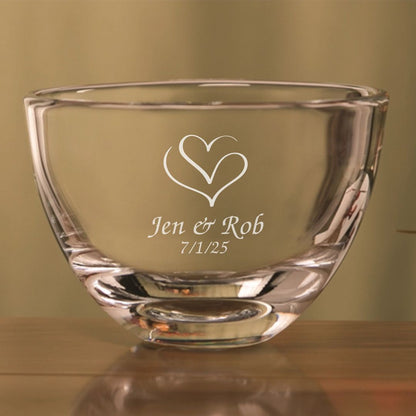 5 Inch Engraved Crystal Bowl ~ Harmonia - Personalized Engraved Gifts