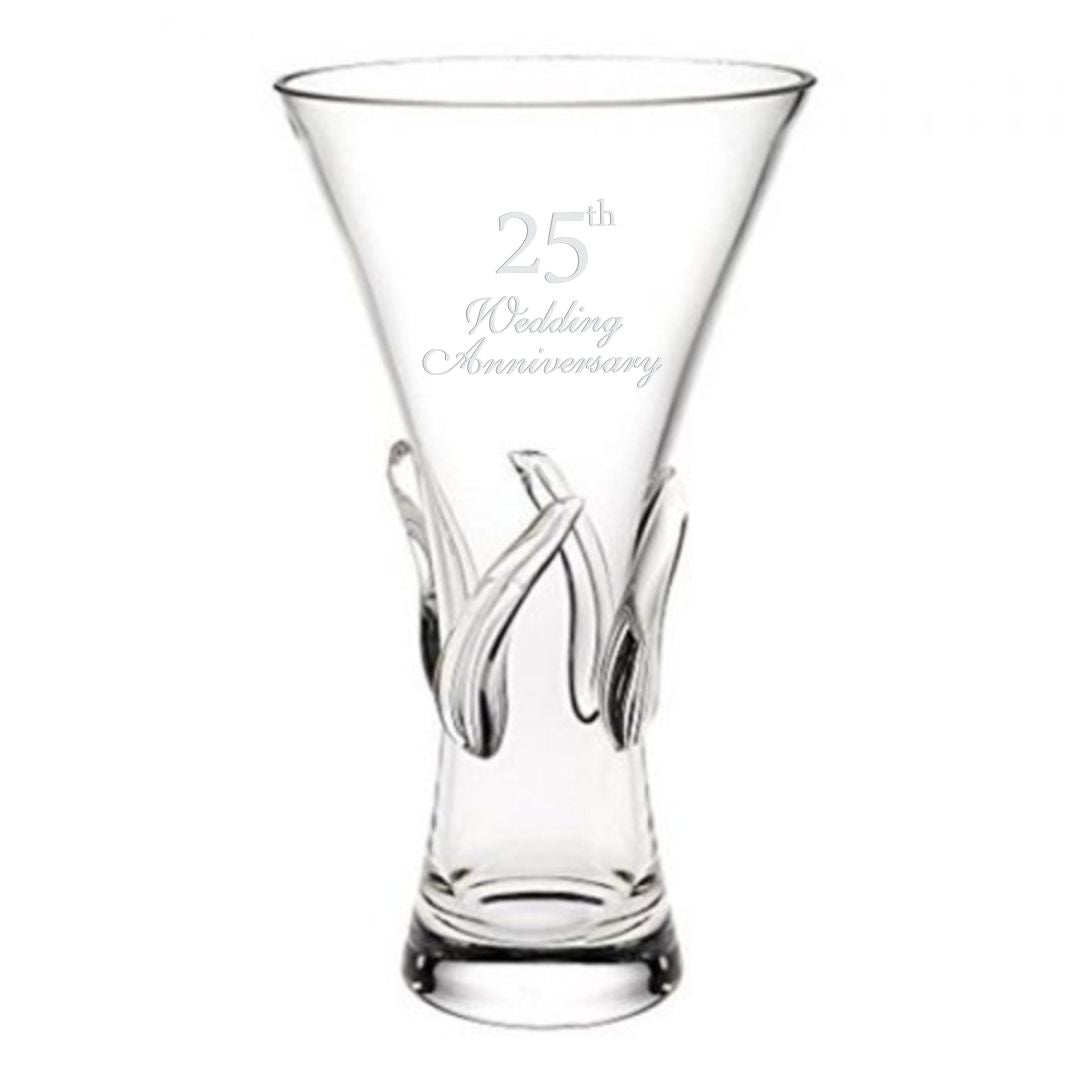 The Elegant Hand-Blown Customized Vase ~ Presidio - Personalized Engraved Gifts