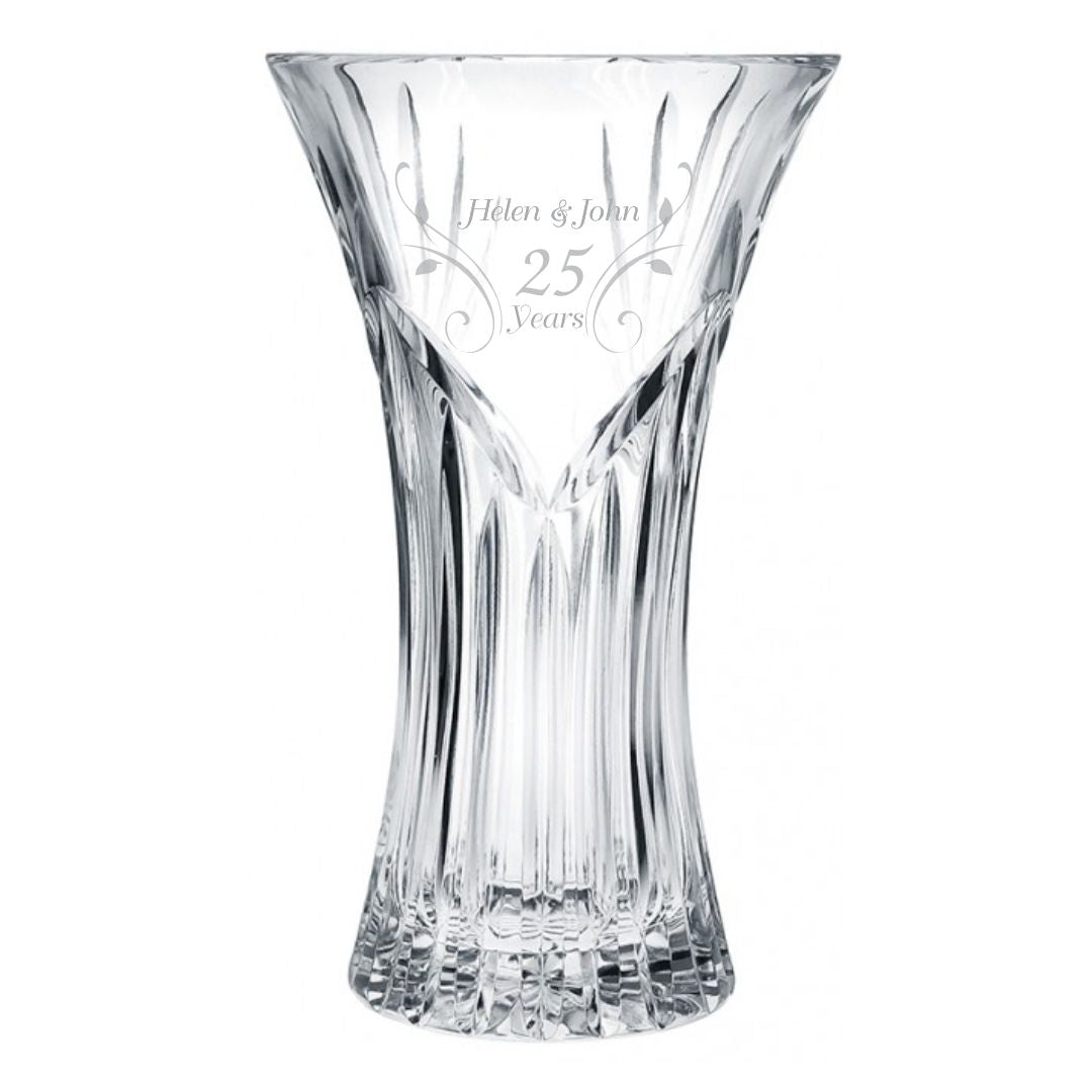 Engraved Flared Crystal Vase ~ Maeve - Personalized Engraved Gifts