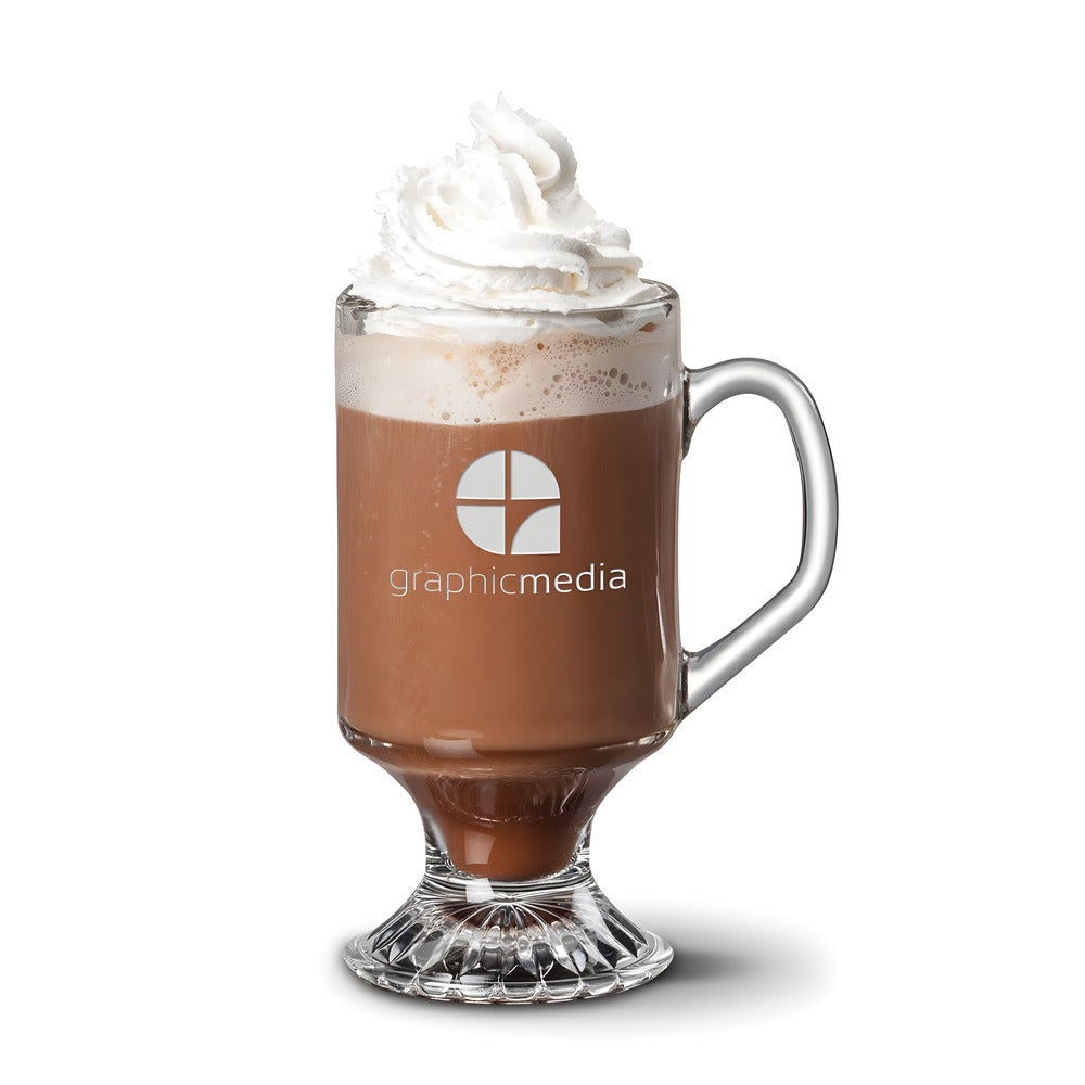 Personalized Glass Irish Coffee Mug - Personalized Engraved Gifts