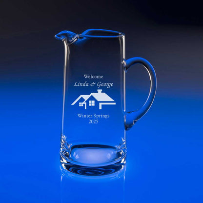 Engraved Extra Large Crystal Tankard Pitcher ~ Glenwood - Personalized Engraved Gifts