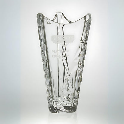 Engraved Heavy Glass Award Vase ~ Glacier - Personalized Engraved Gifts