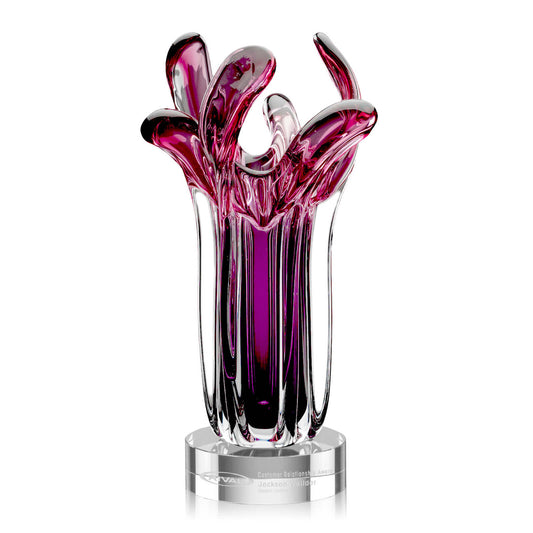 Engraved Purple Art Glass Award ~ Iris