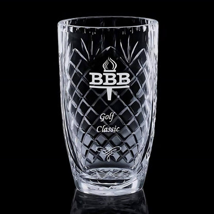 Engraved Lead Crystal Panel Vase ~ Jax - Personalized Engraved Gifts