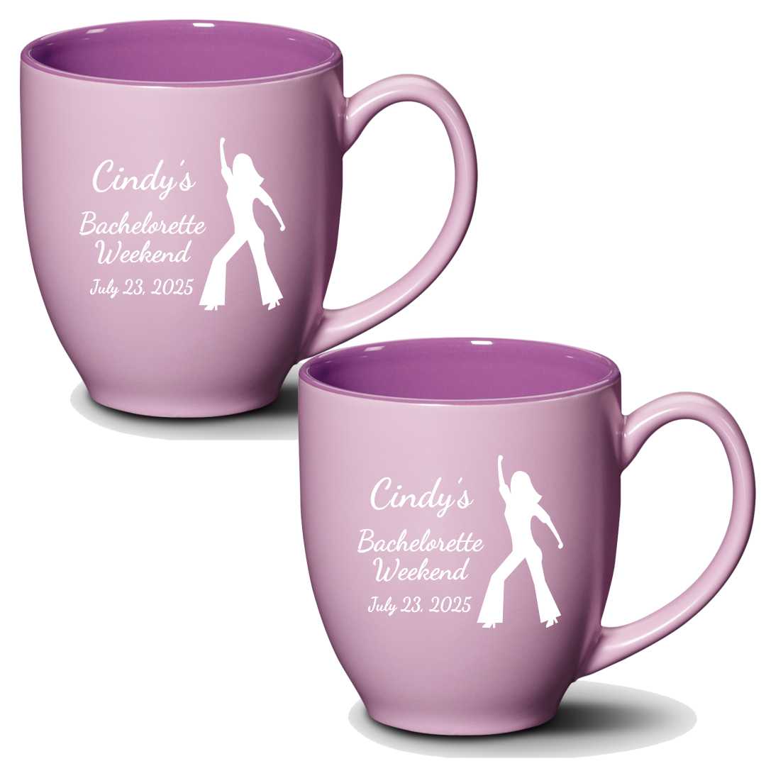 Pastel Ceramic Coffee Mugs with Personalized Logos & Artwork ~ Geisha - Personalized Engraved Gifts