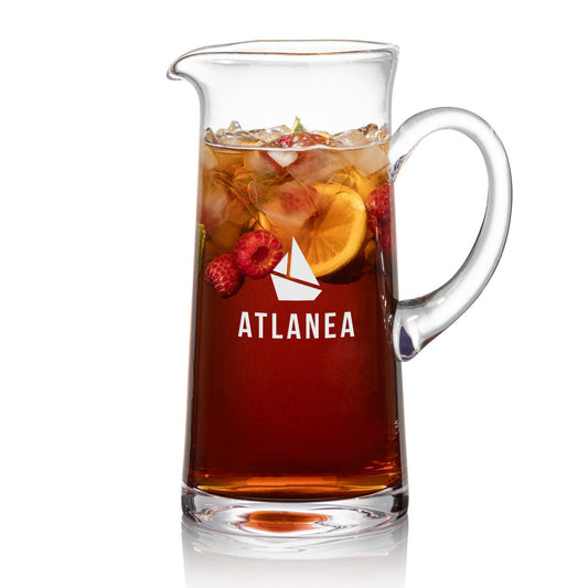 Personalized Straight Sided Glass Ice Tea Pitcher ~ Bellini - Personalized Engraved Gifts