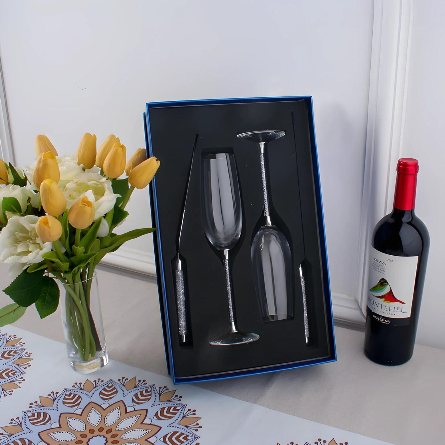 Coffret Cadeau Couverts à Fromage Laguiole Manche Chêne