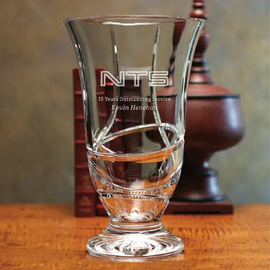 Engraved Lead Crystal Vase ~ Paris - Personalized Engraved Gifts