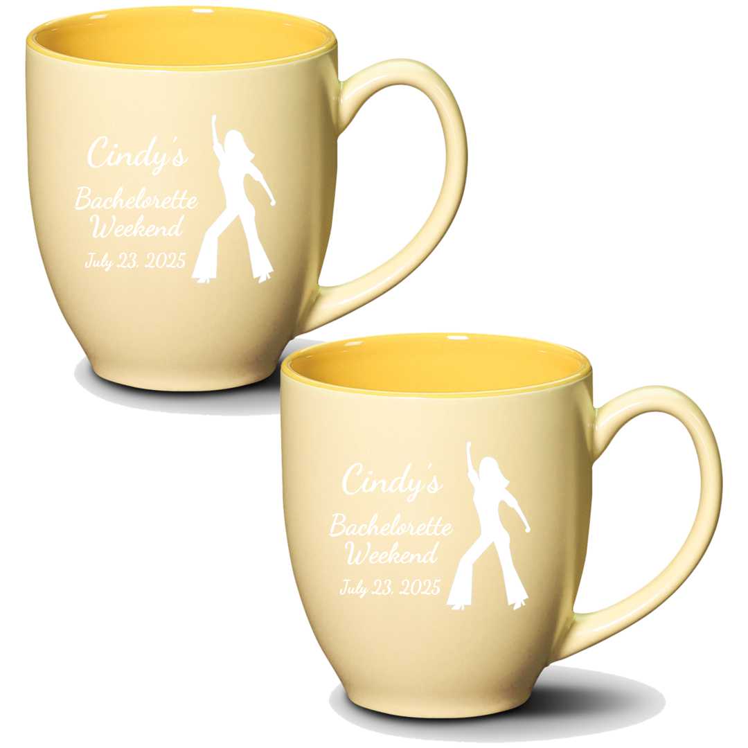 Pastel Ceramic Coffee Mugs with Personalized Logos & Artwork ~ Geisha - Personalized Engraved Gifts