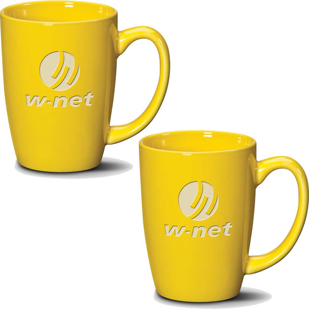 Engraved 16oz Tall Ceramic Glossy Coffee Mug Set of 2 ~ Catimor - Personalized Engraved Gifts