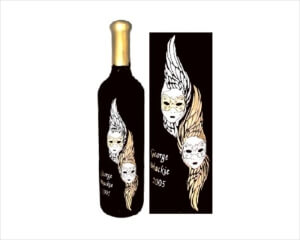 Custom Engraved Wine Bottles - Mask 2 - Personalized Engraved Gifts