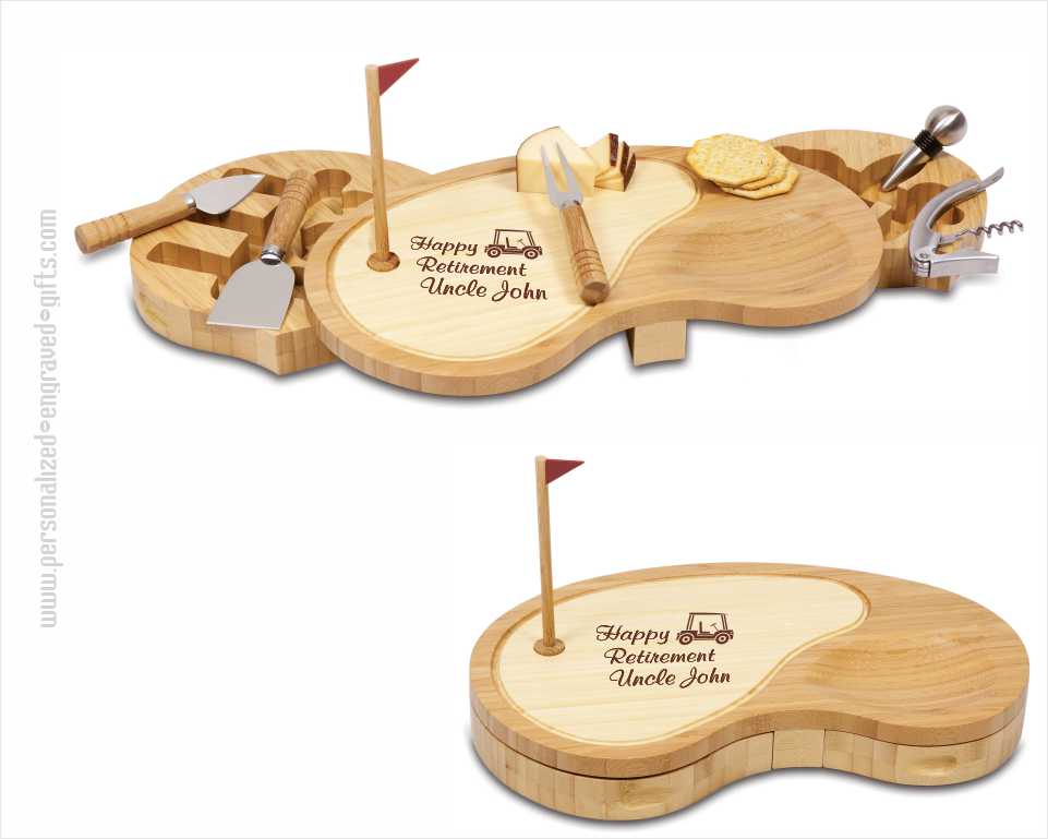 Sand Trap Cheese Board - Laser Engraved - Personalized Engraved Gifts