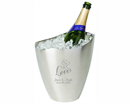 Stainless Steel Wine Cooler Custom Engraved Napoli - Personalized Engraved Gifts