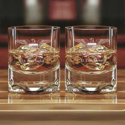 Logos & More on On the Rocks Bar Glasses with Molded Base ~ Napoli