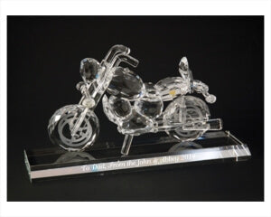 Customized Crystal Classic Motorcycle Figure Award - Personalized Engraved Gifts