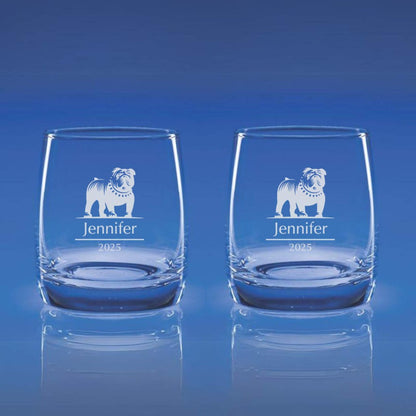 engraved modern style zenith whiskey glasses
