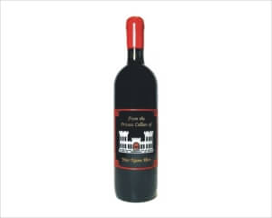 Engraved Wine Bottles - Castle Design - Personalized Engraved Gifts