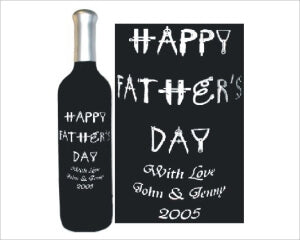 Engraved Wine Bottles - Fathers Day Tool Designs - Personalized Engraved Gifts