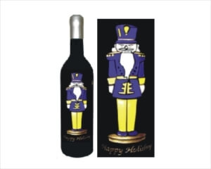 Engraved Wine Bottle - Nutcracker Design 5 - Personalized Engraved Gifts