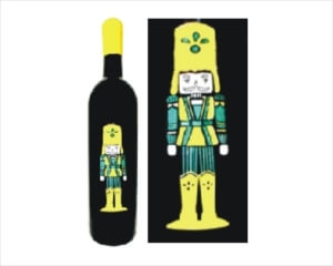 Engraved Wine Bottle - Nutcracker Design 6 - Personalized Engraved Gifts