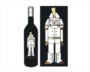 Engraved Wine Bottles - Nutcracker Design 3 - Personalized Engraved Gifts