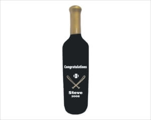 Engraved Wine Bottles - Baseball Bats - Personalized Engraved Gifts