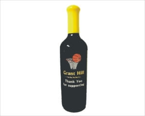 Engraved Wine Bottles - Basketball - Personalized Engraved Gifts