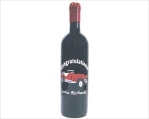 Engraved Wine Bottles - Classic Cars - Personalized Engraved Gifts