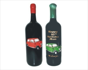 Engraved Wine bottles - Mini - Personalized Engraved Gifts